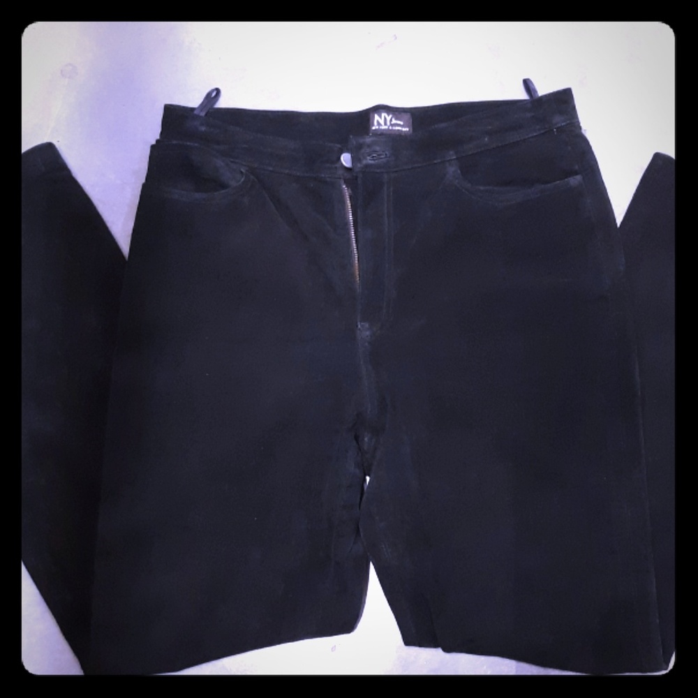 N Y Womens Suede Pants Size 12